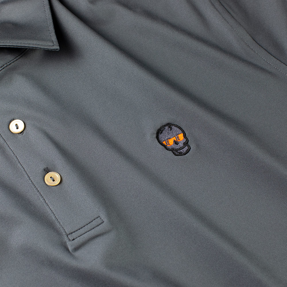 Atomic Orange Skull Polo - Image 3