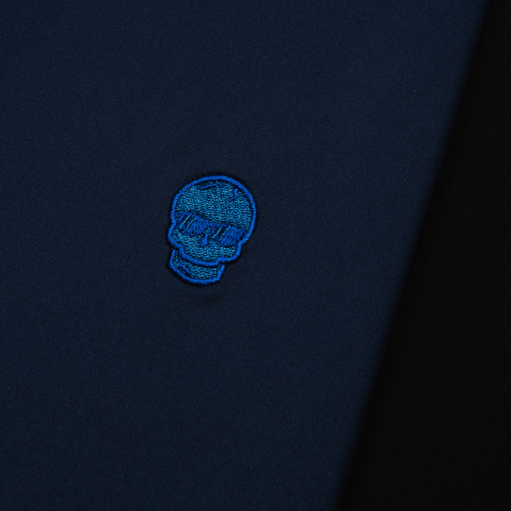 Navy Skull Button Polo Shirt - Image 2