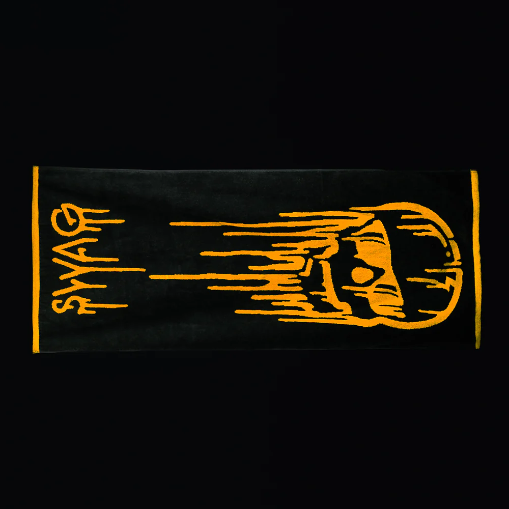 Orange Dripping Skull Towel