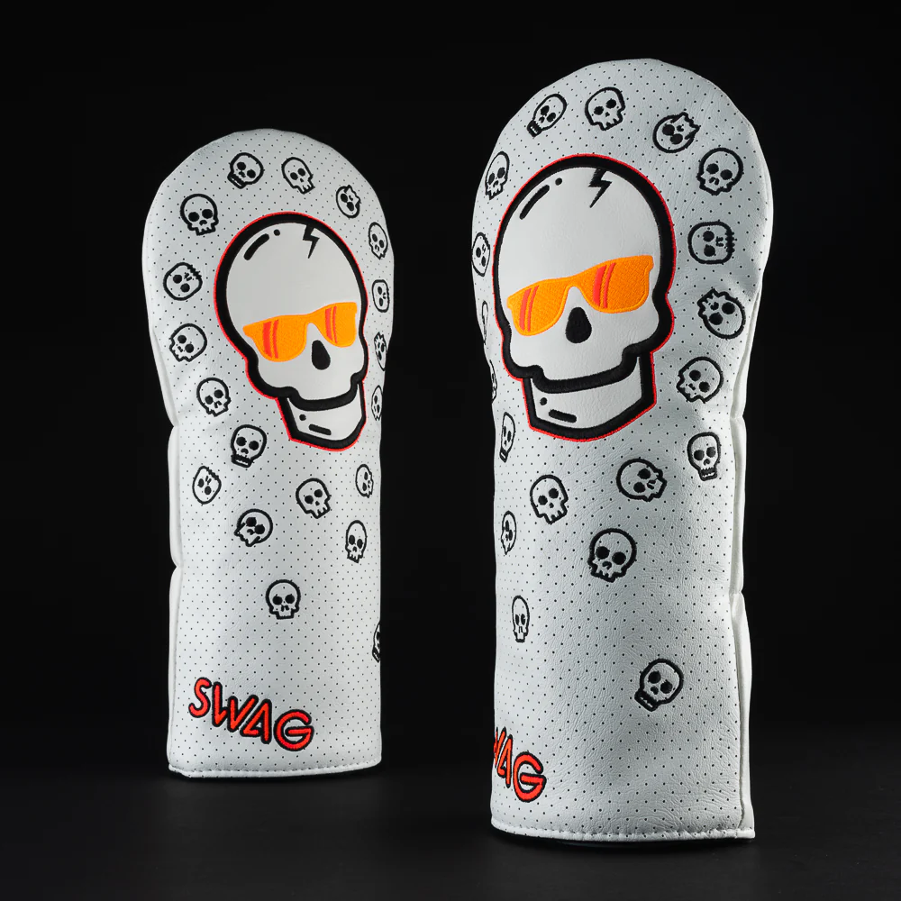 Orange Flare Skull Driver Cover