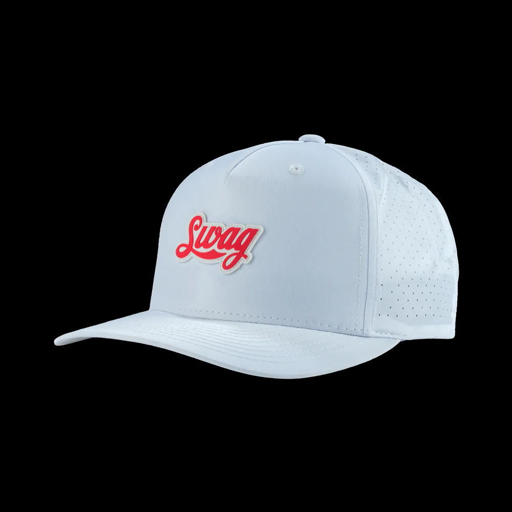 Pink Script White Snapback Hat