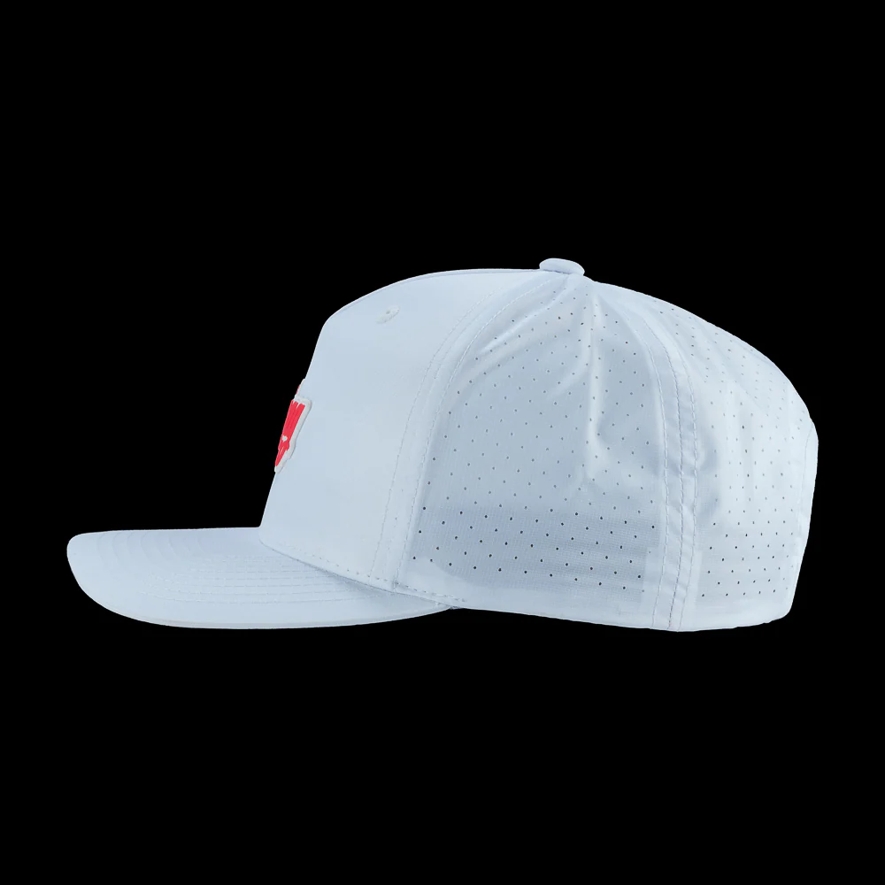 Pink Script White Snapback Hat - Image 6