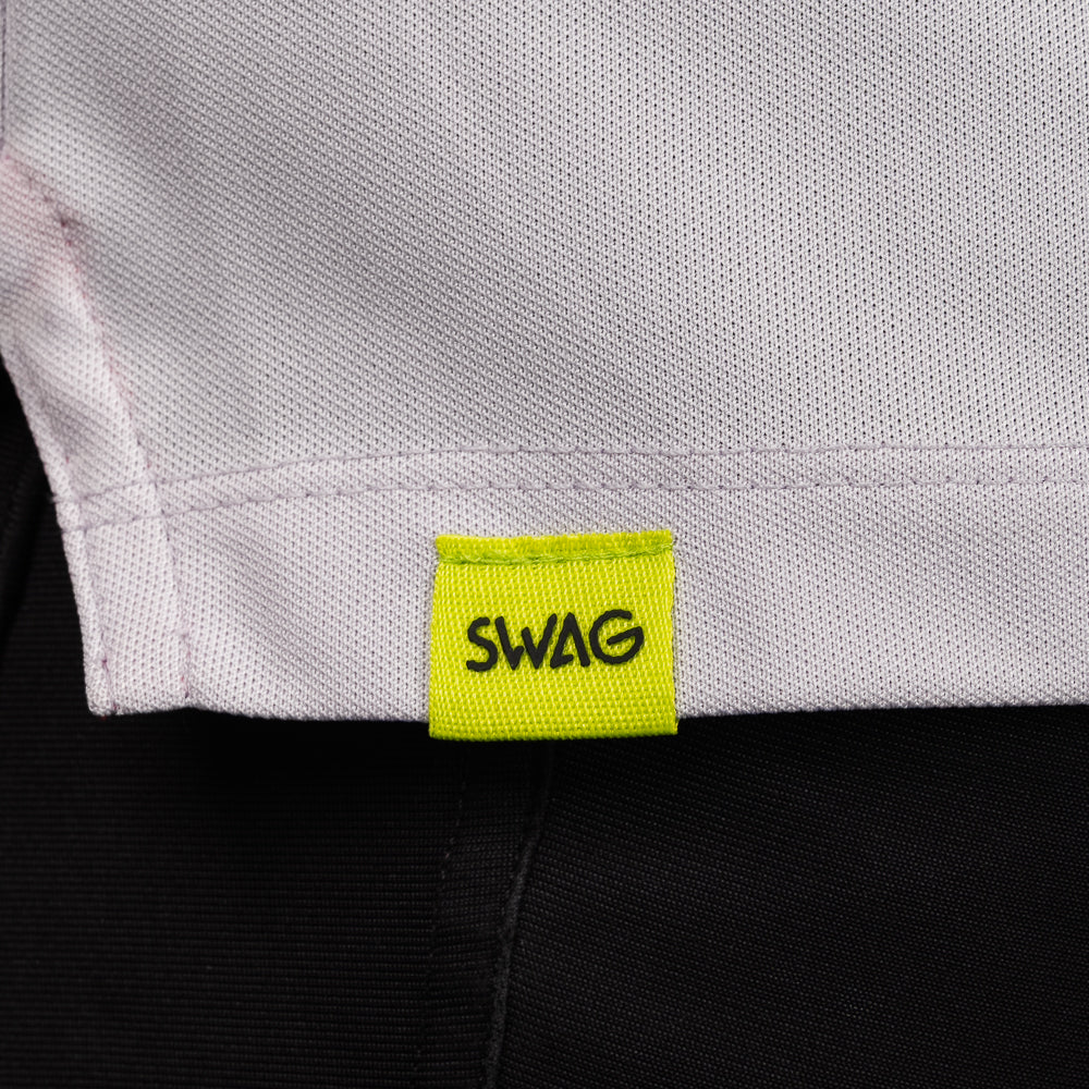 Script Lavender Tech Polo Shirt - Image 6