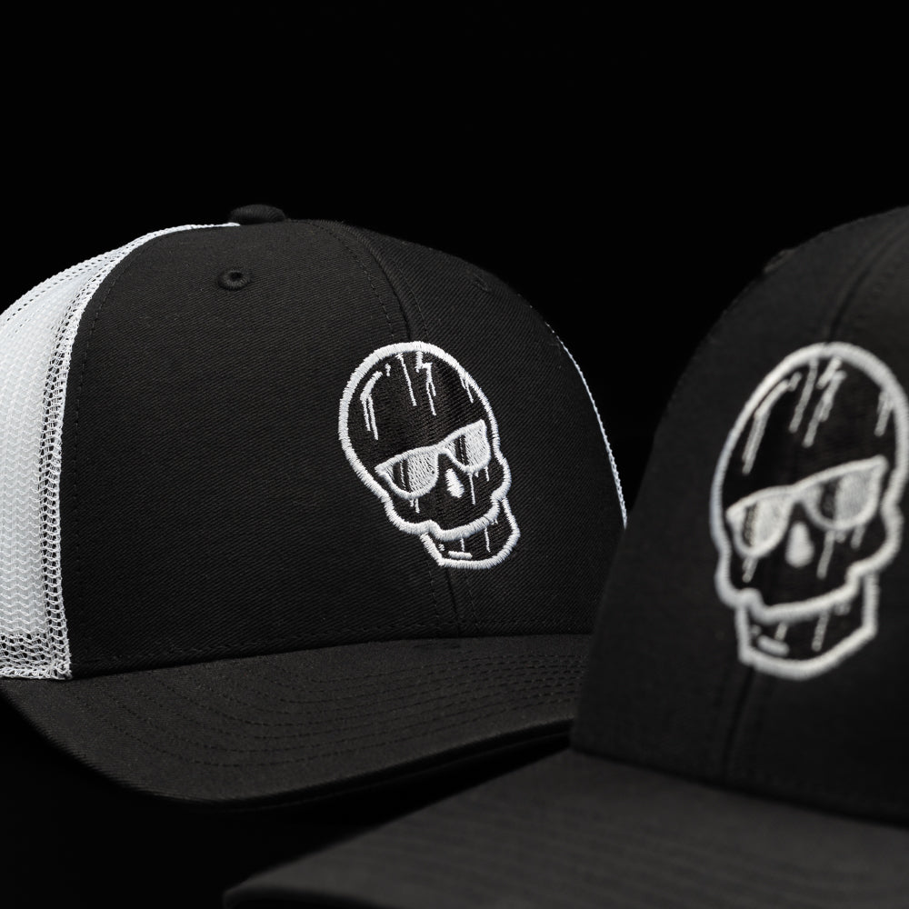 Skull '47 Trucker Black Hat - Image 2