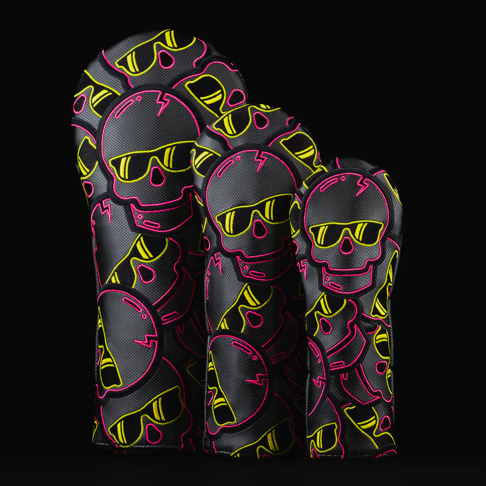 Yellow & Pink Stacked Skulls 2.0 Wood Cover Set