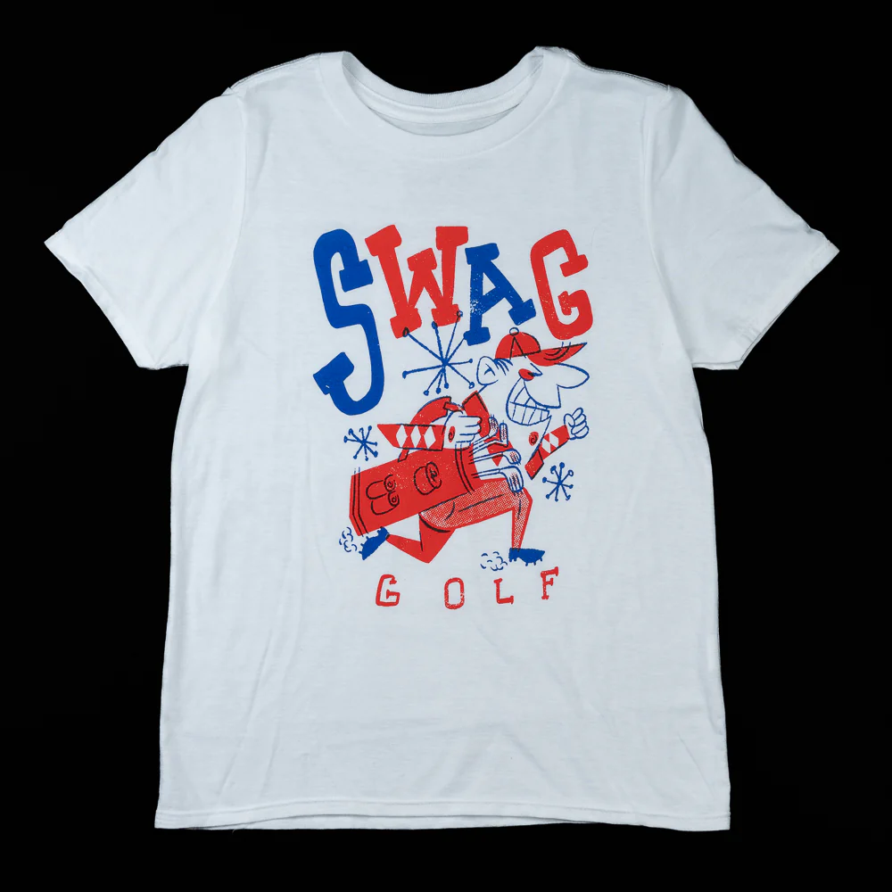 Youth Retro Cartoon Golfer T-Shirt
